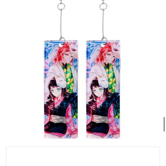 Tanjirou Kamado Demon Slayer Earrings - Picture 8 of 10